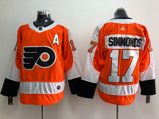 Wayne Simmonds Philadelphia Flyers Official NHL Adidas Jersey Orange product image 1, provided for visual reference and