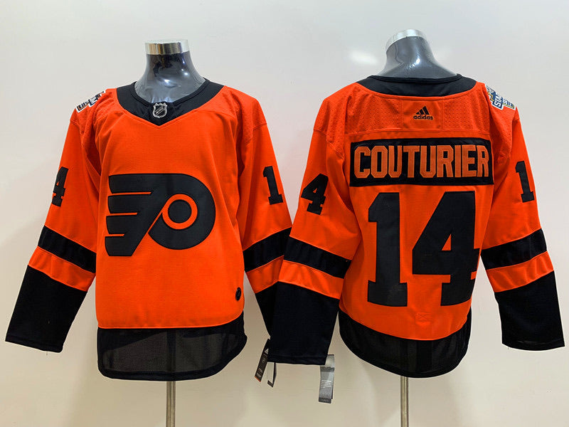 Sean Couturier Philadelphia Flyers Official NHL Adidas Jersey Orange product image 1, provided for visual reference and