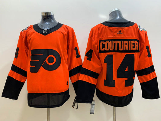 Sean Couturier Philadelphia Flyers Official NHL Adidas Jersey Orange product image 1, provided for visual reference and