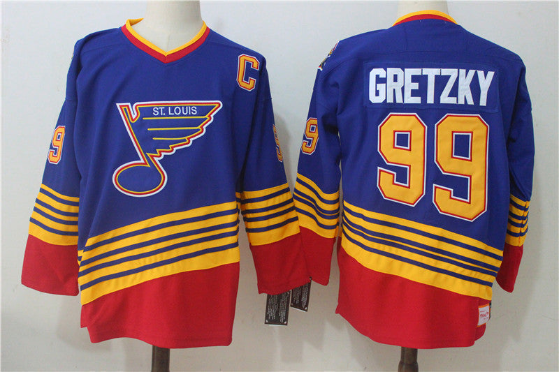 Wayne Gretzky St. Louis Blues Official NHL CCM Jersey blue product image 1, provided for visual reference and product detail