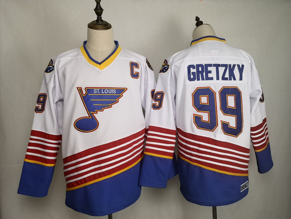 Wayne Gretzky St. Louis Blues Official NHL CCM Jersey product image 1, provided for visual reference and product detail