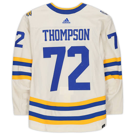 Tage Thompson Buffalo Sabres Official NHL Adidas Jersey product image 1, provided for visual reference and product detail