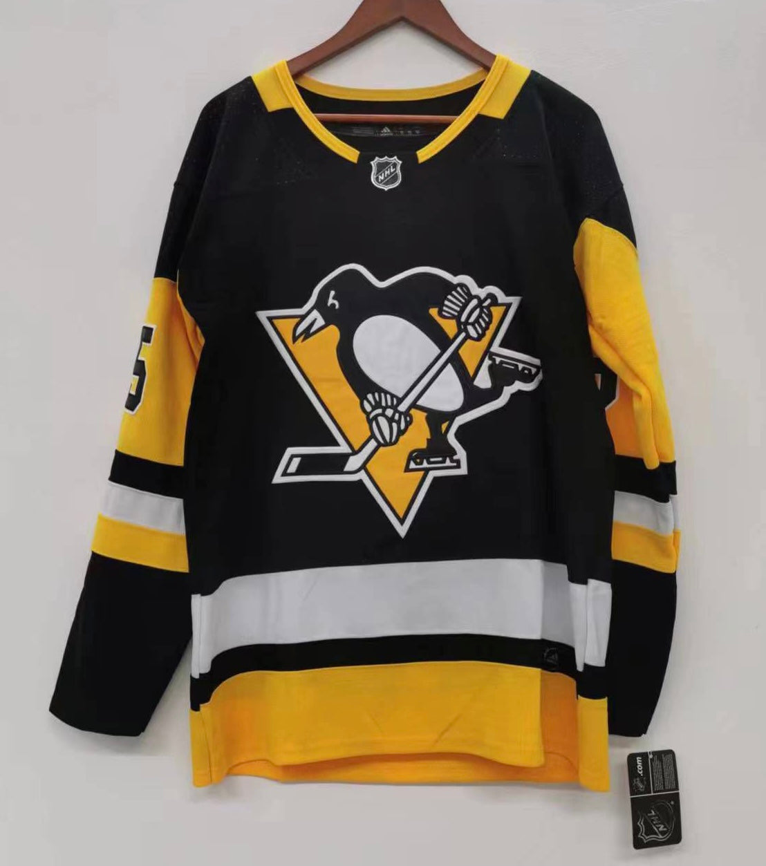 Tristan Jarry Pittsburgh Penguins official Adidas NHL Jersey product image 2, provided for visual reference and product