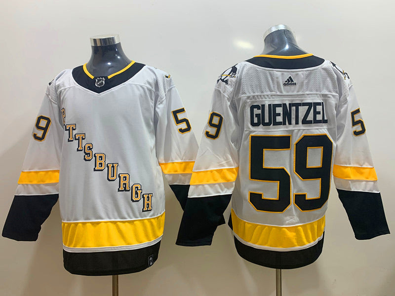 Jake Guentzel Pittsburgh Penguins Official NHL Adidas Jersey white product image 1, provided for visual reference and