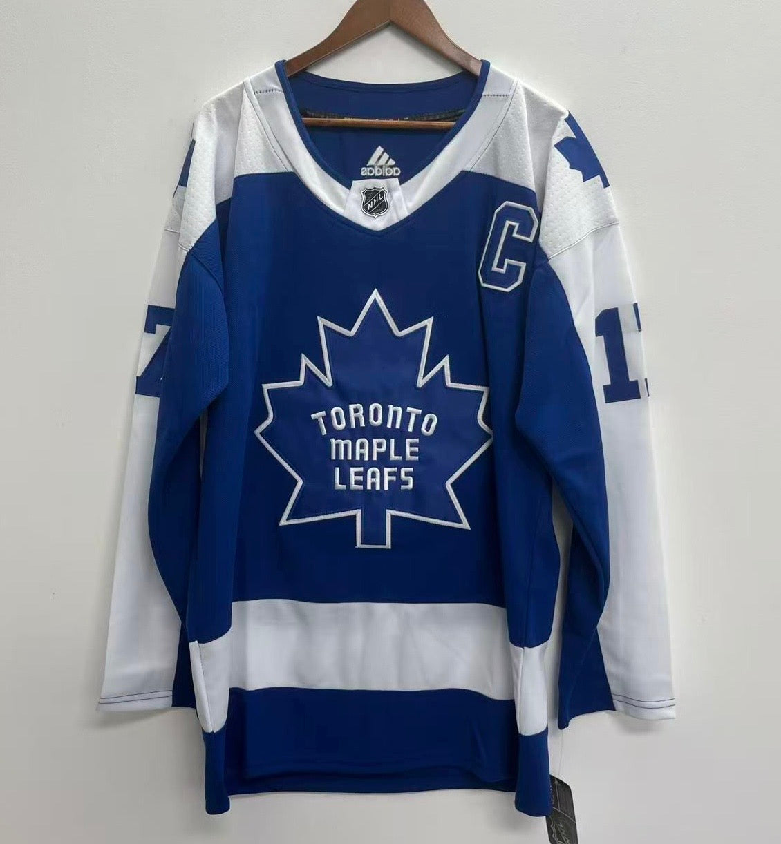 Wendel Clark Toronto Maple Leafs Official NHL Adidas Jersey blue product image 3, provided for visual reference and product