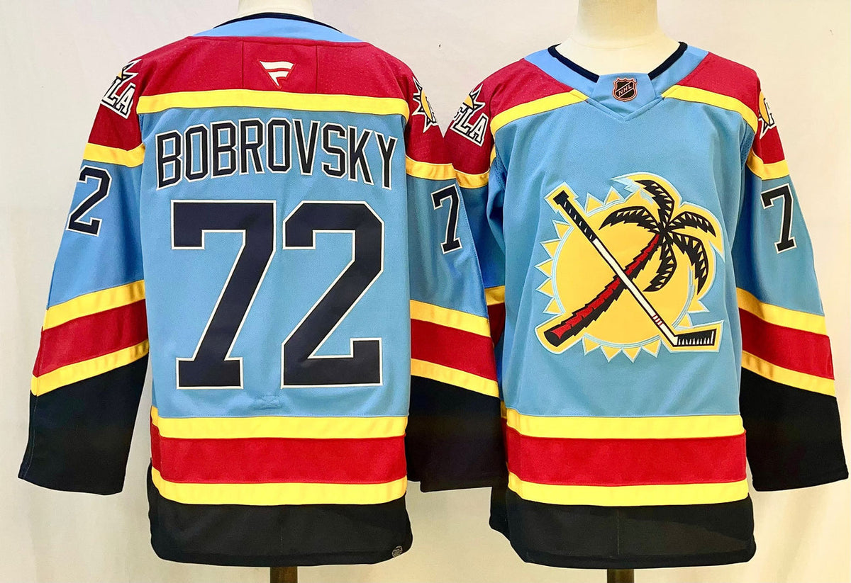 Sergei Bobrovsky Florida Panthers Official NHL Adidas Jersey Palm tree logo product image 1, provided for visual reference