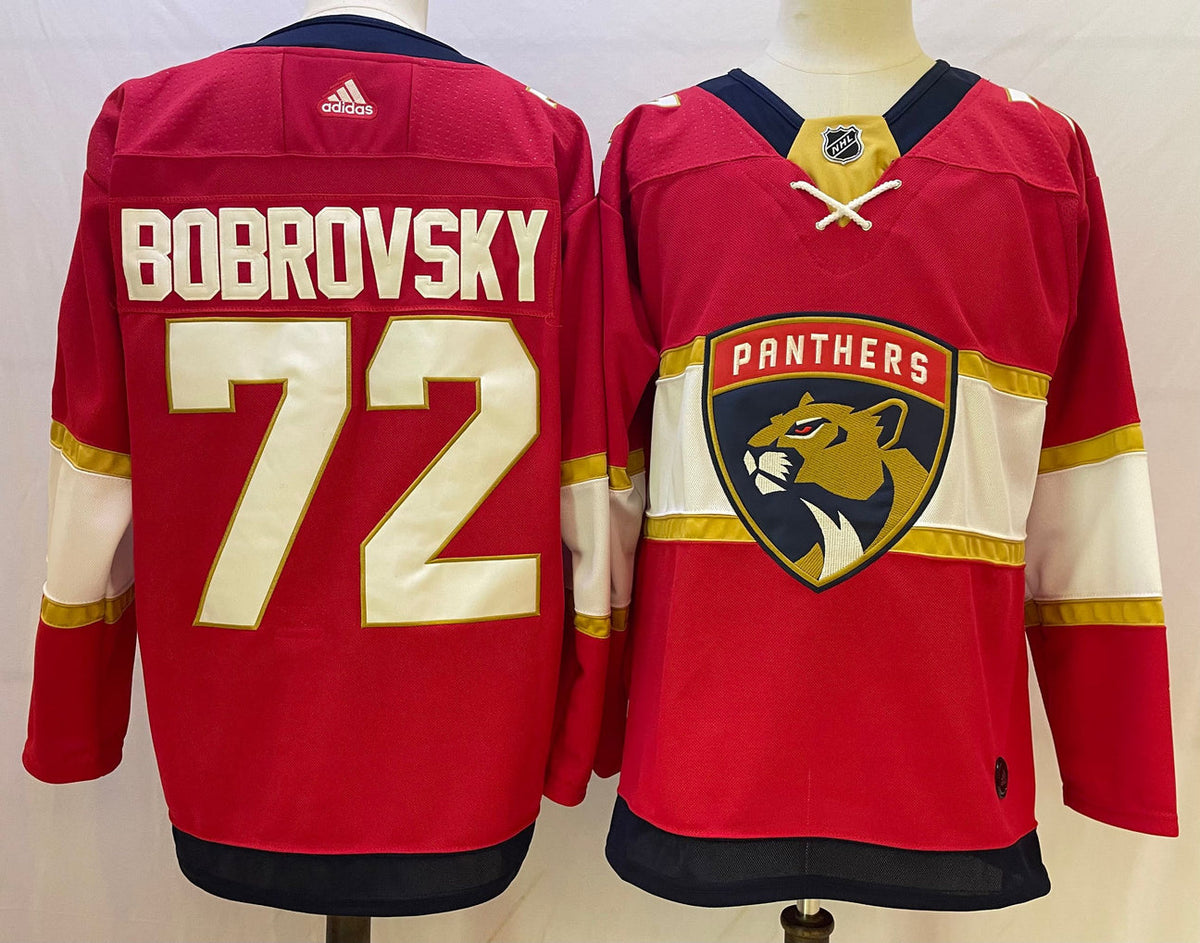Sergei Bobrovsky Florida Panthers Official NHL Adidas Jersey Red product image 1, provided for visual reference and product