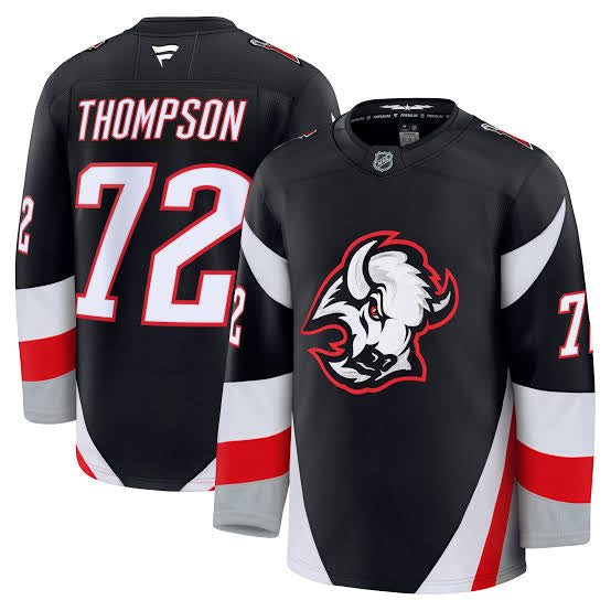 Tage Thompson Buffalo Sabres Official NHL Fanatics Jersey black product image 1, provided for visual reference and product