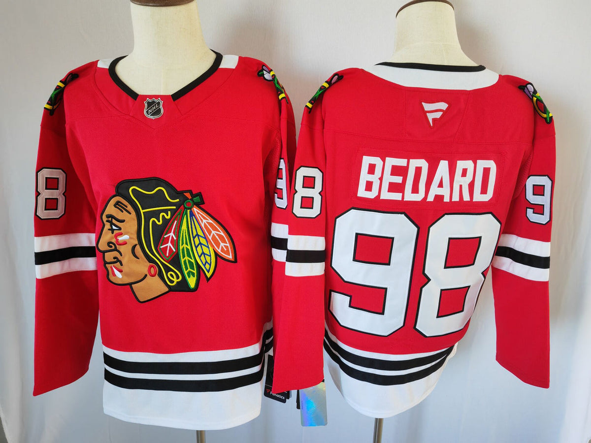 Connor Bedard Chicago Blackhawks Official NHL Fanatics Jersey product image 1, provided for visual reference and product