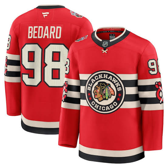 Connor Bedard Chicago Blackhawks Official NHL Fanatics Jersey product image 1, provided for visual reference and product
