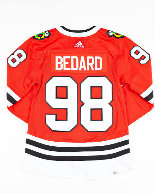 Connor Bedard Chicago Blackhawks Official NHL Adidas Jersey product image 1, provided for visual reference and product