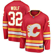 Dustin Wolf Calgary Flames Official NHL Adidas Jersey product image 1, provided for visual reference and product detail