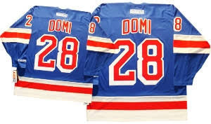 Tie Domi New York Rangers Customized Official NHL Adidas Jersey blue product image 1, provided for visual reference and