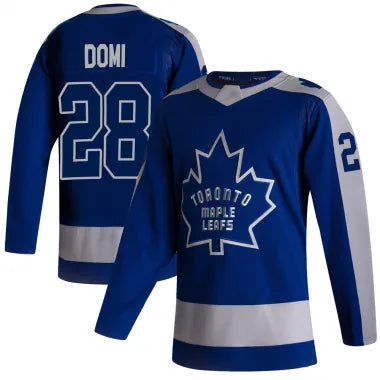 Tie Domi Toronto Maple Leafs Customized Official NHL Adidas Jersey blue product image 1, provided for visual reference and