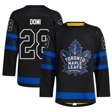 Tie Domi Toronto Maple Leafs Customized Official NHL Adidas Jersey black product image 1, provided for visual reference and