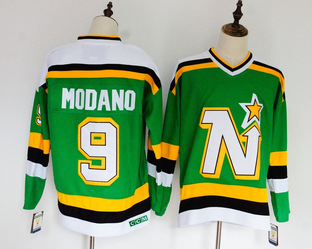 Mike Modano Minnesota North Stars Official NHL CCM Jersey product image 1, provided for visual reference and product detail