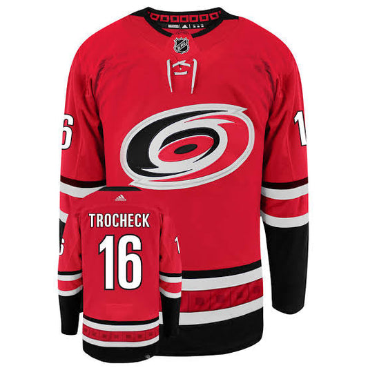 Vincent Trocheck Carolina Hurricanes Official NHL Adidas Jersey product image 1, provided for visual reference and product
