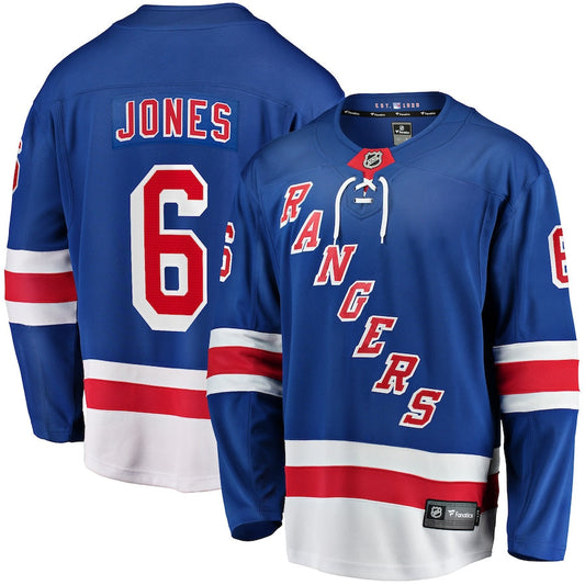 Zac Jones New York Rangers Jersey Adidas product image 1, provided for visual reference and product detail review