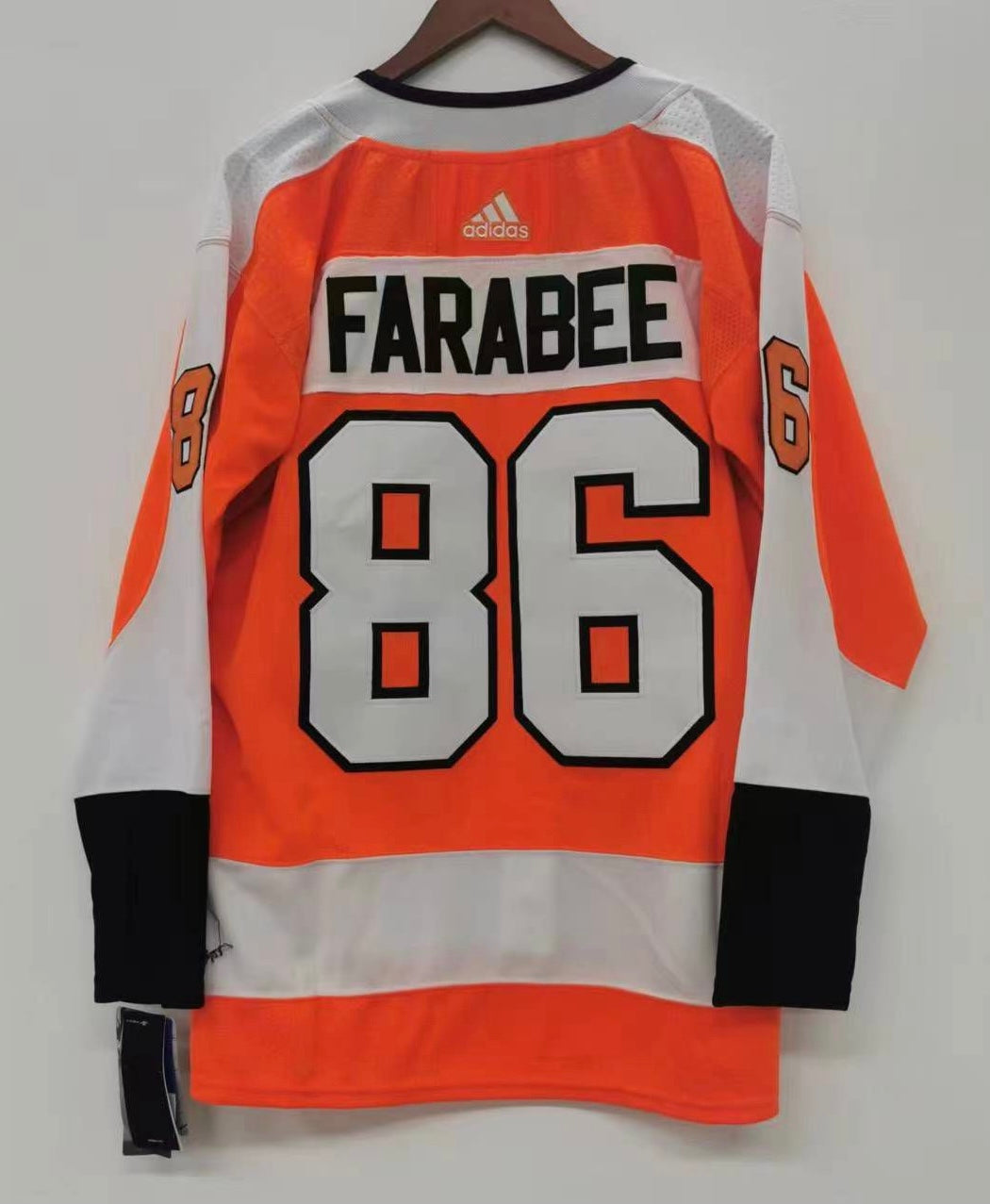 Joel Farabee Philadelphia Flyers Official NHL Adidas Jersey product image 1, provided for visual reference and product