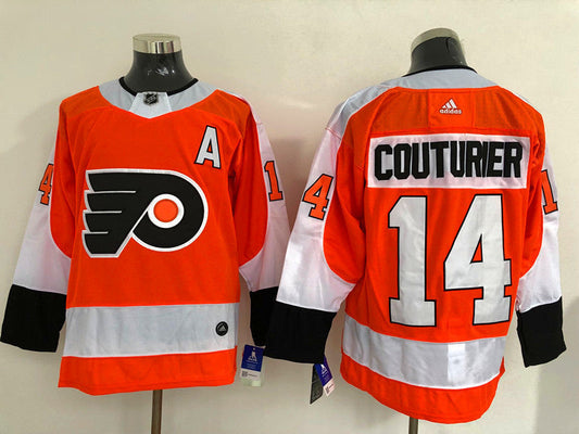 Sean Couturier Philadelphia Flyers Official NHL Adidas Jersey Orange product image 1, provided for visual reference and