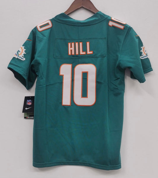 Tyreek Hill Miami Dolphins YOUTH Jersey product image 1, provided for visual reference and product detail review