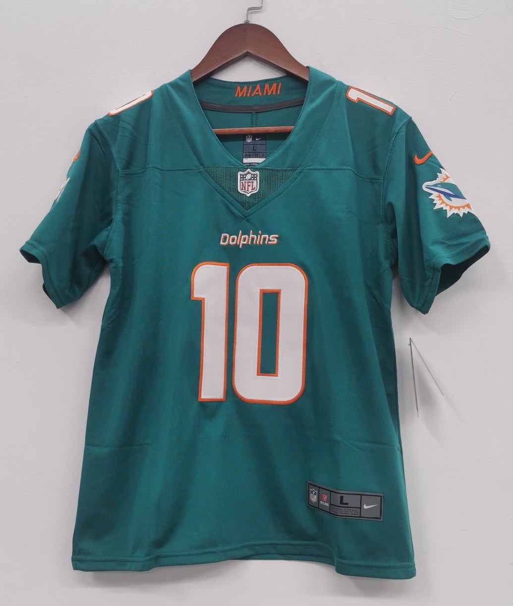 Tyreek Hill Miami Dolphins YOUTH Jersey product image 2, provided for visual reference and product detail review