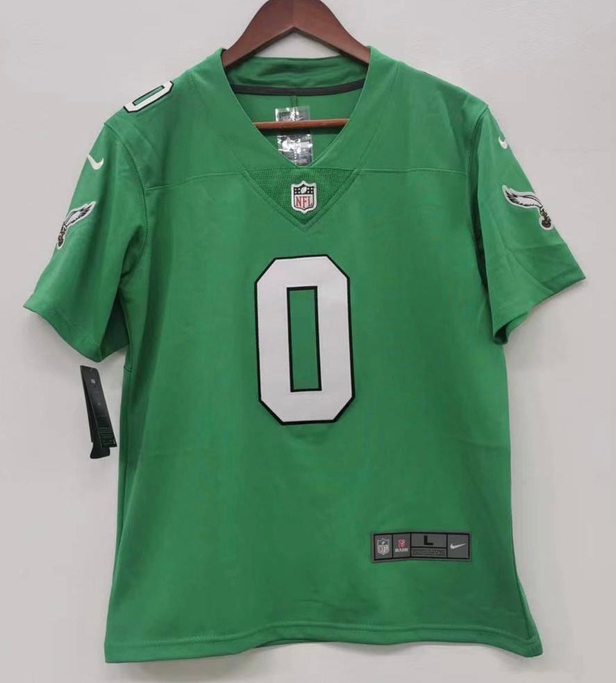 D'Andre Swift YOUTH Philadelphia Eagles Kelly Green Jersey product image 2, provided for visual reference and product detail