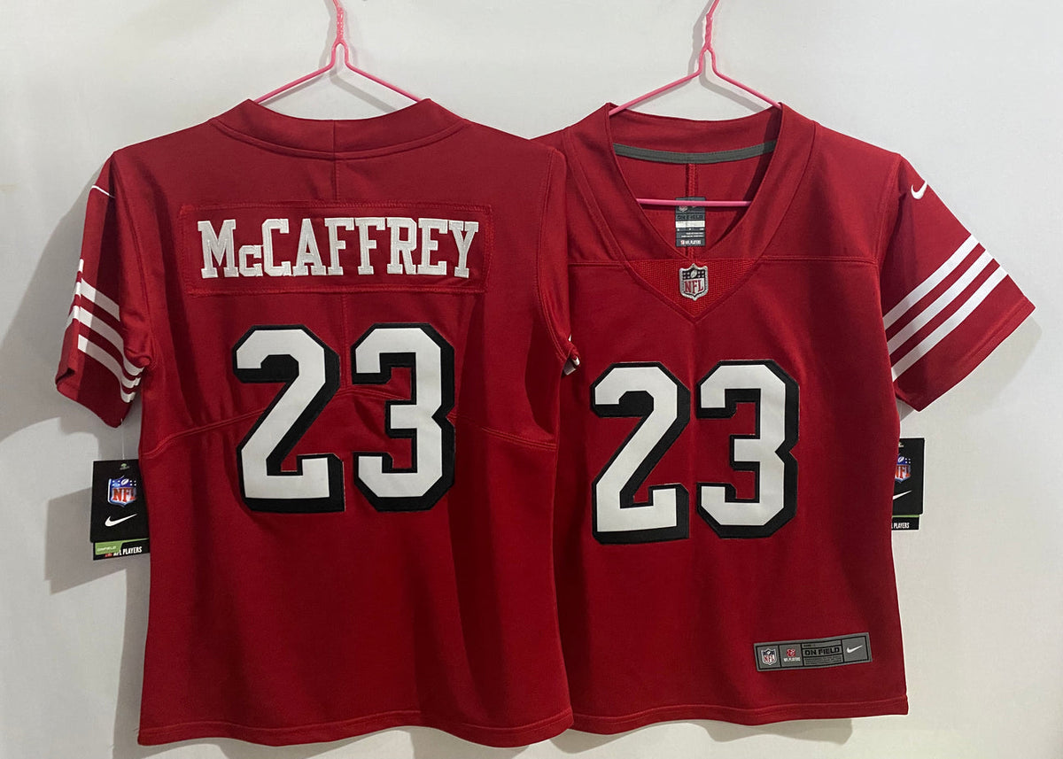 Christian McCaffrey San Francisco 49ers YOUTH Jersey product image 1, provided for visual reference and product detail review