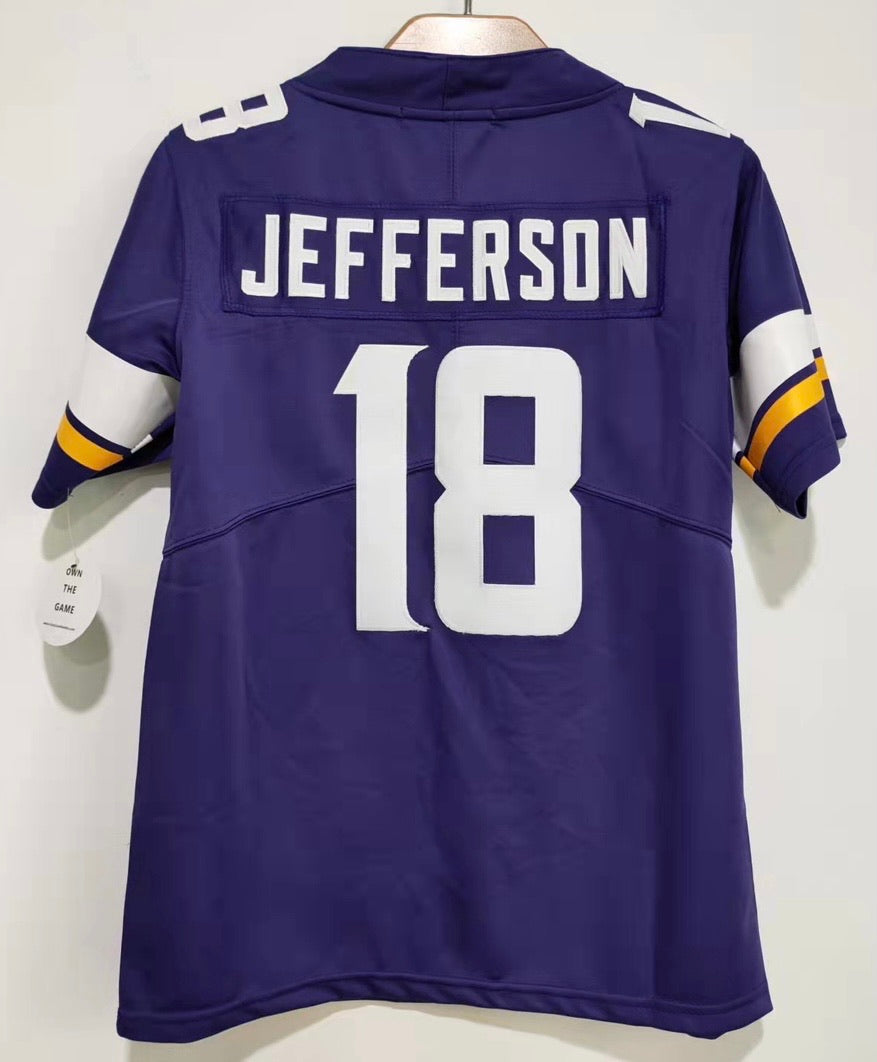 Justin Jefferson YOUTH Minnesota Vikings Classic Authentics Jersey product image 1, provided for visual reference and