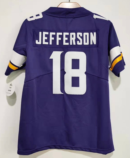 Justin Jefferson YOUTH Minnesota Vikings Classic Authentics Jersey product image 1, provided for visual reference and