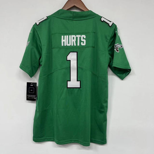 Jalen Hurts YOUTH Philadelphia Eagles NIKE Kelly Green Jersey product image 1, provided for visual reference and product
