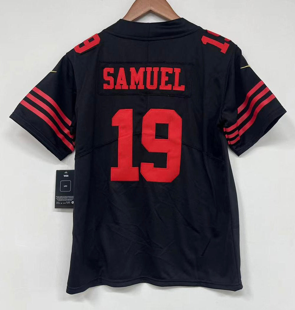 Deebo Samuel San Francisco 49ers YOUTH Jersey black product image 1, provided for visual reference and product detail review