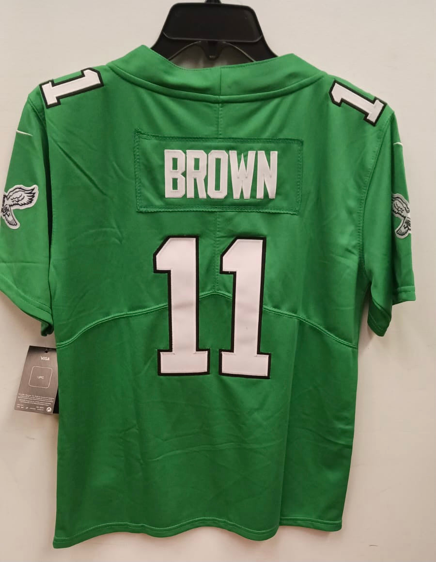 A.J. Brown YOUTH KIDS Philadelphia Eagles Official NFL Nike Jersey Kelly green product image 1, provided for visual