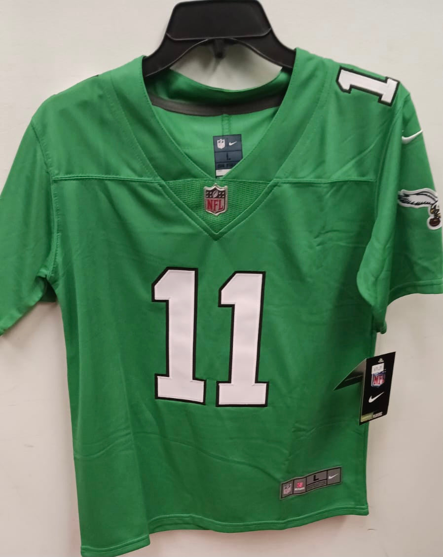 A.J. Brown YOUTH KIDS Philadelphia Eagles Official NFL Nike Jersey Kelly green product image 2, provided for visual