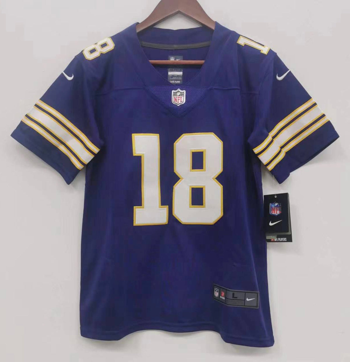 Justin Jefferson YOUTH Minnesota Vikings Jersey product image 2, provided for visual reference and product detail review