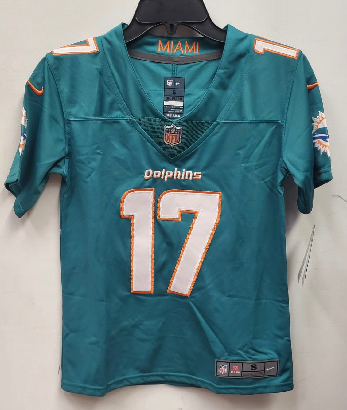 Jaylen Waddle Miami Dolphins YOUTH Jersey product image 2, provided for visual reference and product detail review