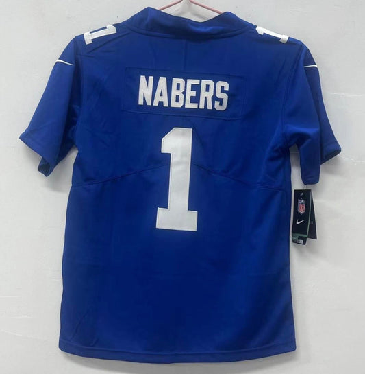 Malik Nabers New York Giants YOUTH Jersey NIKE product image 1, provided for visual reference and product detail review