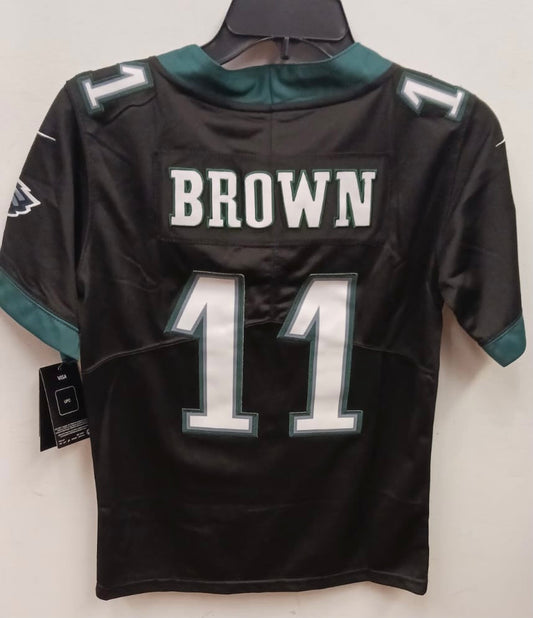 A.J. Brown YOUTH Philadelphia Eagles Jersey black product image 1, provided for visual reference and product detail review
