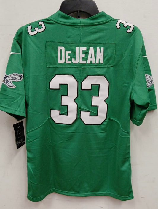 Cooper DeJean YOUTH Philadelphia Eagles Official Jersey Nike Kelly Green product image 1, provided for visual reference and