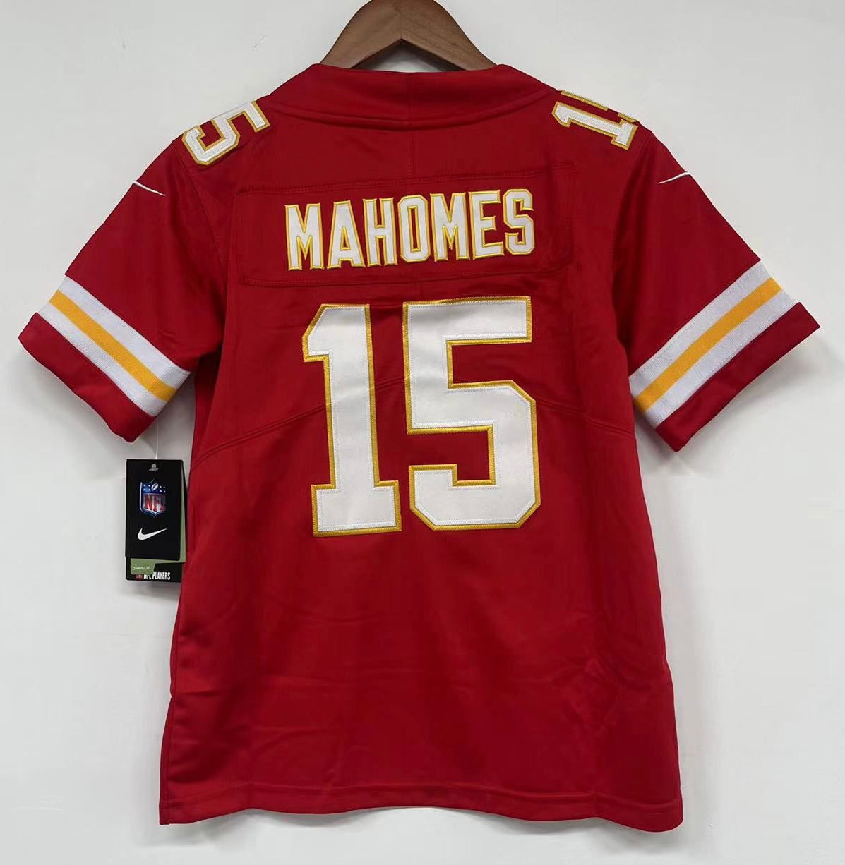 Patrick Mahomes YOUTH Kansas City Chiefs Nike Jersey product image 1, provided for visual reference and product detail review