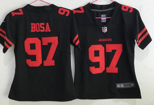 Nick Bosa San Francisco 49ers YOUTH KIDS Official NFL Jersey black product image 1, provided for visual reference and