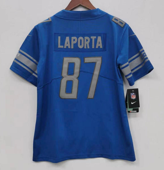Sam LaPorta YOUTH KIDS Detroit Lions Official NFL Jersey Nike product image 1, provided for visual reference and product