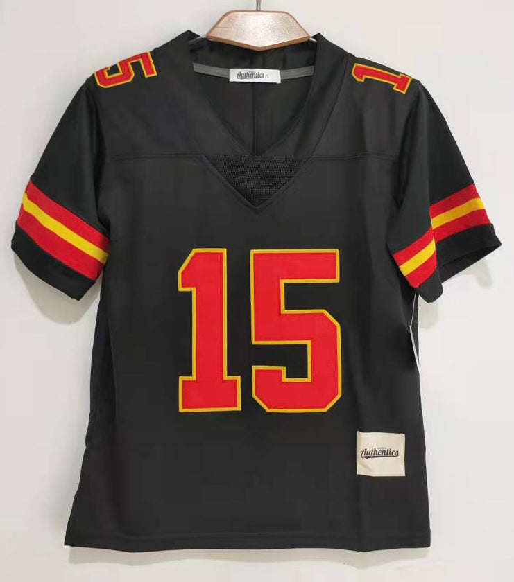 Patrick Mahomes YOUTH Kansas City Chiefs Jersey black product image 2, provided for visual reference and product detail