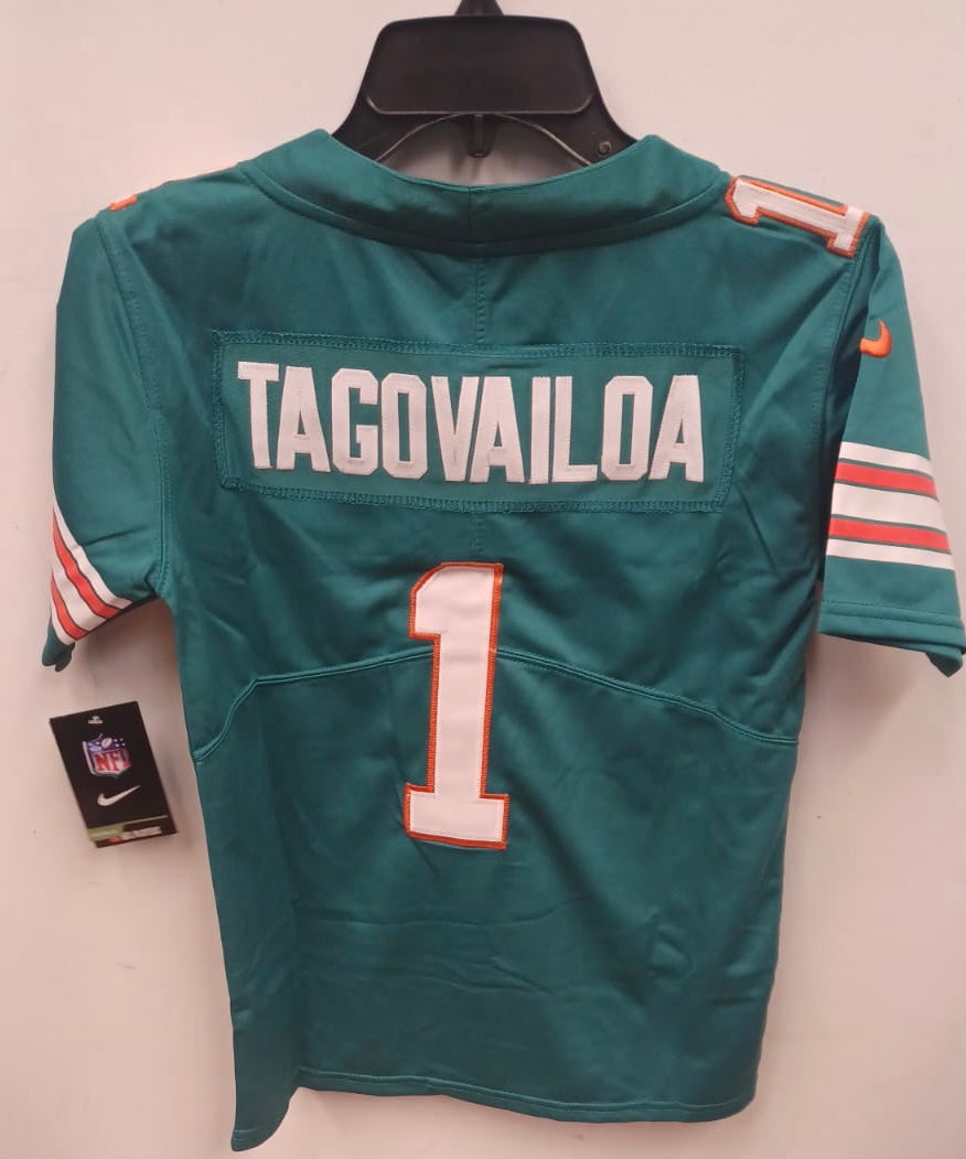 Tua Tagovailoa Miami Dolphins YOUTH Jersey product image 2, provided for visual reference and product detail review
