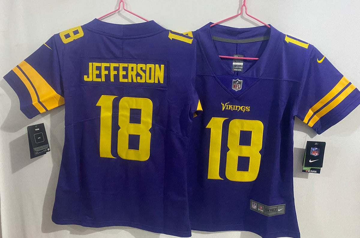 Justin Jefferson YOUTH Minnesota Vikings Jersey product image 1, provided for visual reference and product detail review