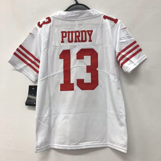 Brock Purdy San Francisco 49ers YOUTH Jersey white product image 1, provided for visual reference and product detail review