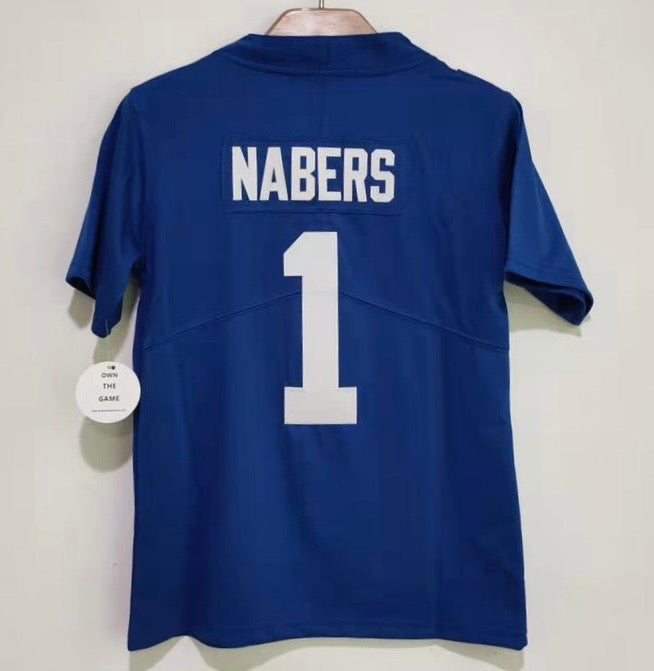 Malik Nabers YOUTH New York Giants Jersey 100 years patch Classic Authentics product image 1, provided for visual reference