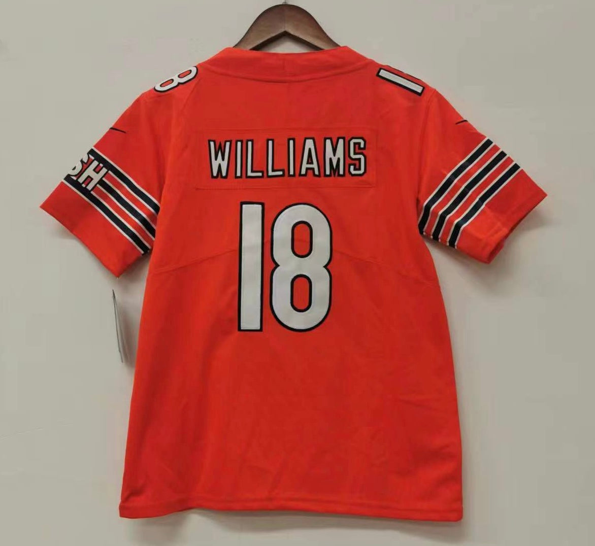 Caleb Williams YOUTH Chicago Bears Jersey Nike Orange product image 1, provided for visual reference and product detail