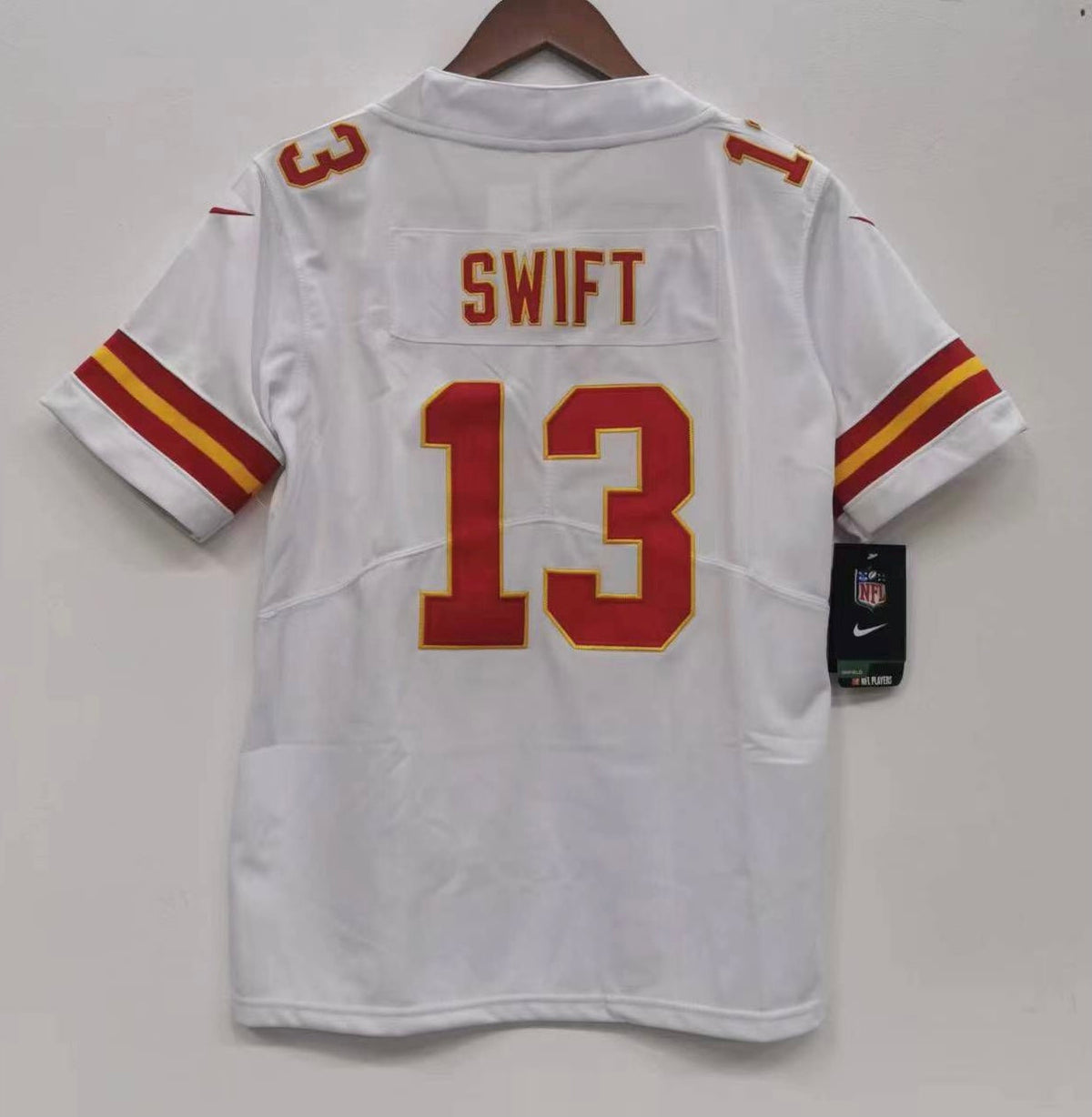 Taylor Swift YOUTH Kansas City Chiefs Jersey white product image 1, provided for visual reference and product detail review