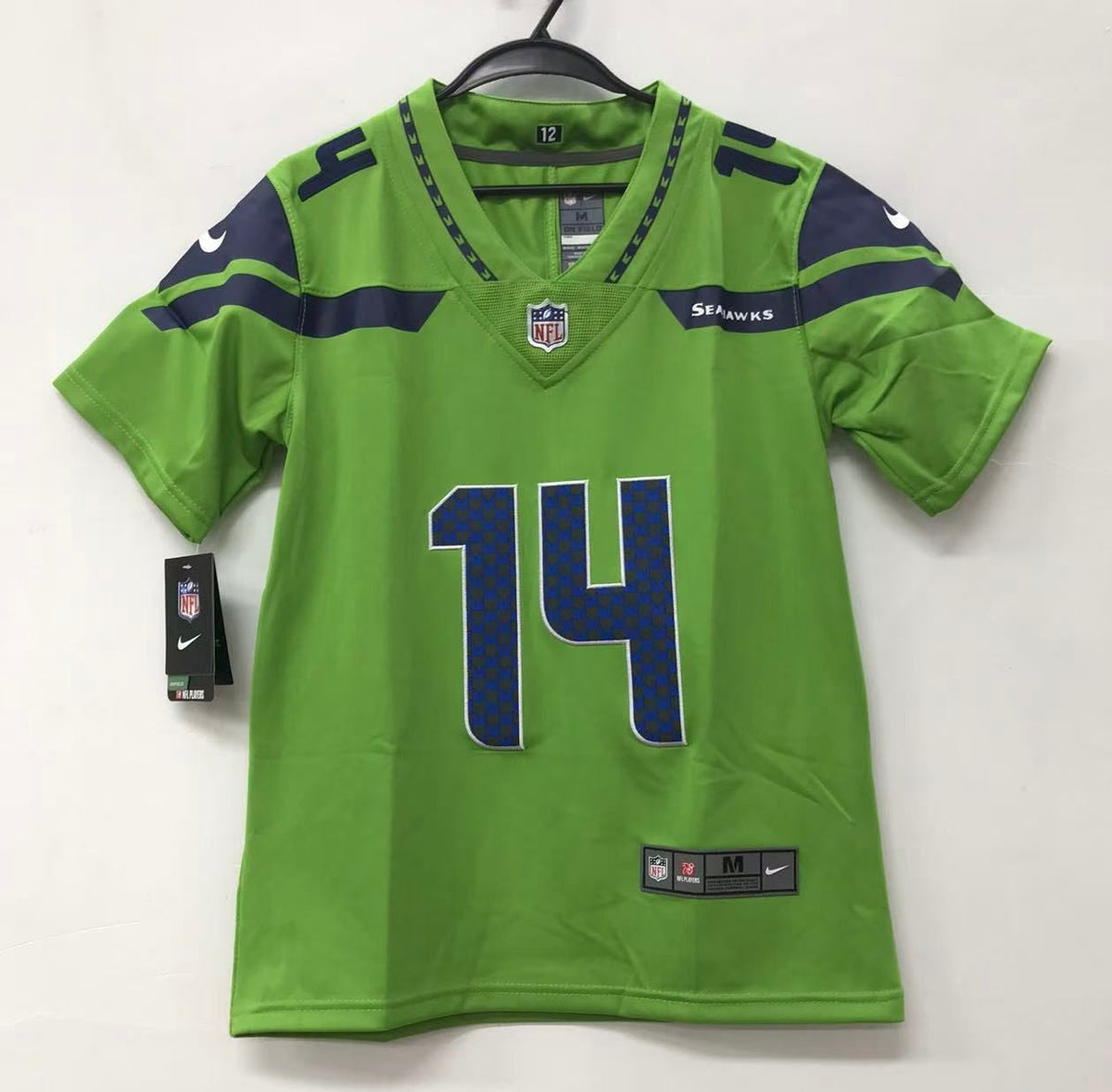 D K Metcalf YOUTH Seattle Seahawks Official NFL Nike Jersey product image 2, provided for visual reference and product